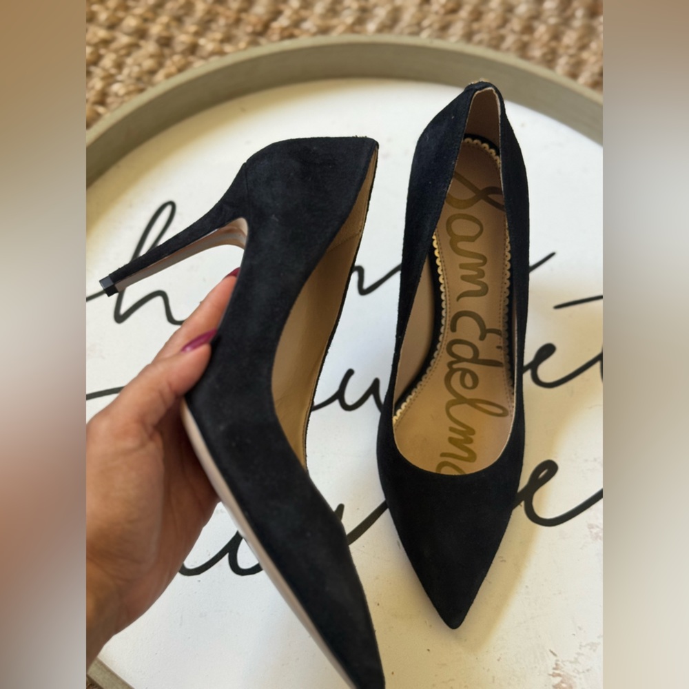 SAM EDELMAN BLACK SUEDE PUMPS 11 NWOB